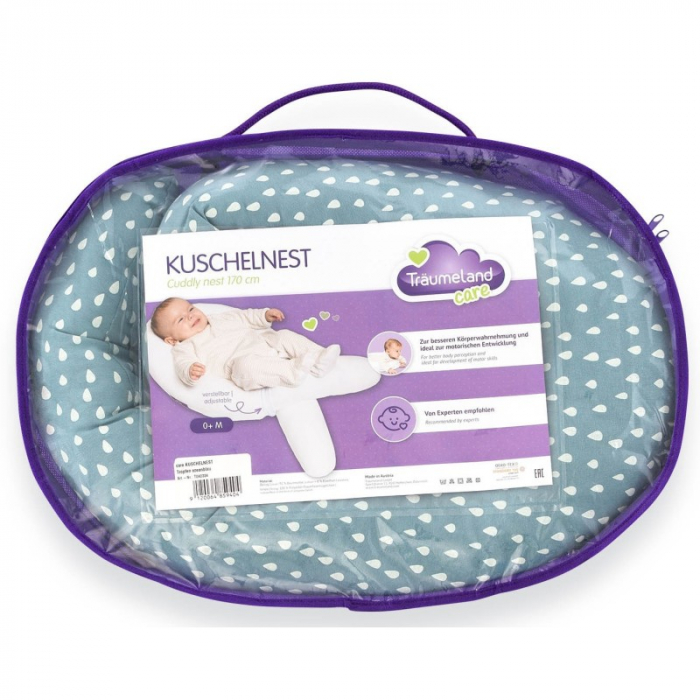 Perna pentru bebelusi Cuddly Nest Drops Ocean Blue - Traeumeland [4]