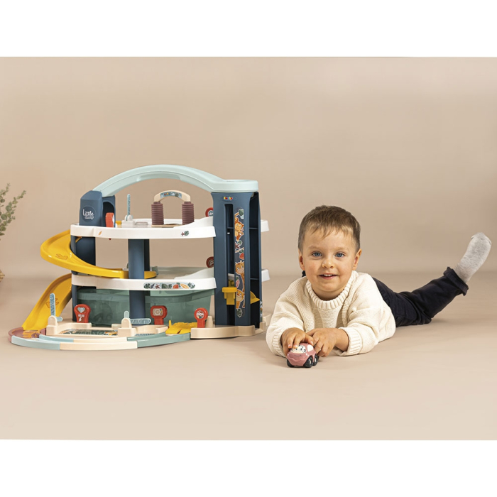 Pista de masini Smoby Big Garage cu masinuta si elicopter [5]