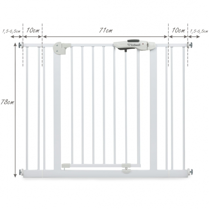 Poarta de siguranta 74-105 cm Kidwell Guarda - Alb [14]