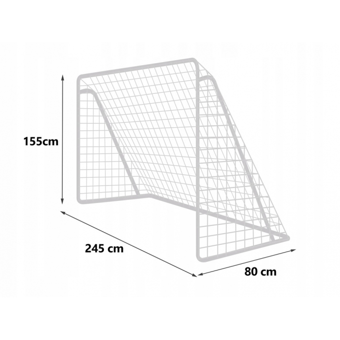 Poarta mare pentru fotbal cu covoras numerotat, 245 x 80 x 155 cm,  Neo-Sport 1455 [7]