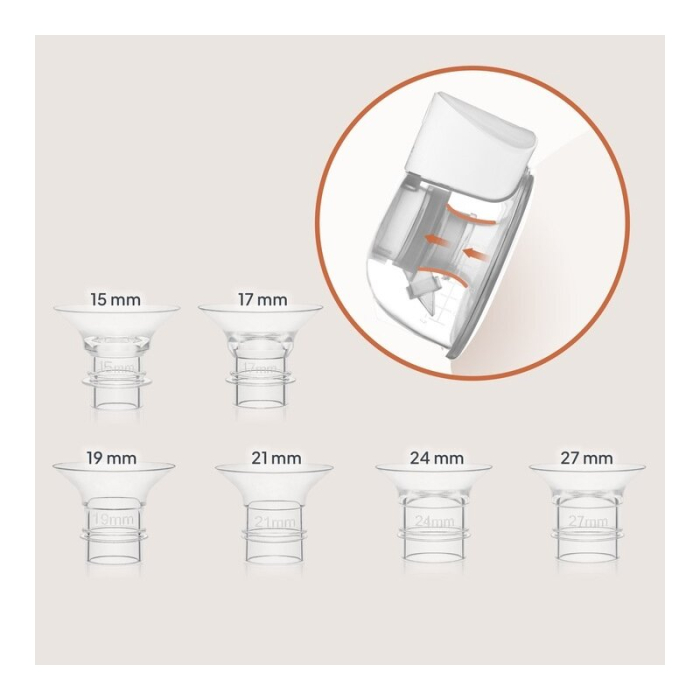 Pompa de san, Lionelo, Fidi Free Lumi, Portabila, cu accesorii, Hands-free, 9 functii de masaj, Functie iluminare pentru noapte, Fara BPA, Autonomie 3 h, Capacitate 180 ml, Alb [22]