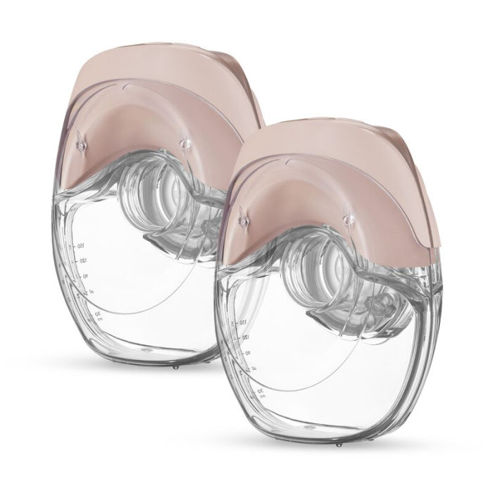 Pompa de san, Lionelo, Fidi Free Slim Duo, Portabila, cu accesorii, Hands-free, Trifazata, Panou control, Autonomie pana la 3 h, 9 functii de masaj, Silentioasa- 40 db, Capacitate 150 ml, Roz [5]