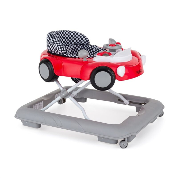 Premergator Feedo Pliabil cu inaltime reglabila in 3 pozitii, cu sistem de franare, Greutate maxima suportata 12 kg, 6 luni+, Red [2]