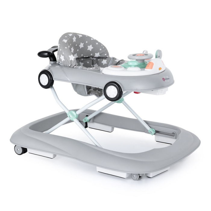 Premergator muzical Petite&Mars cu panou interactiv si lumini Cabrio Gri [3]