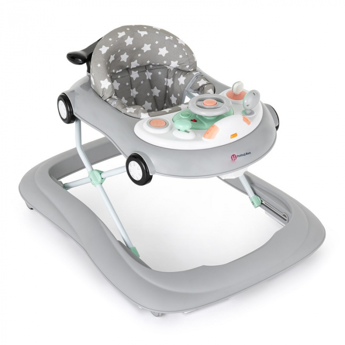 Premergator muzical Petite&Mars cu panou interactiv si lumini Cabrio Gri [2]
