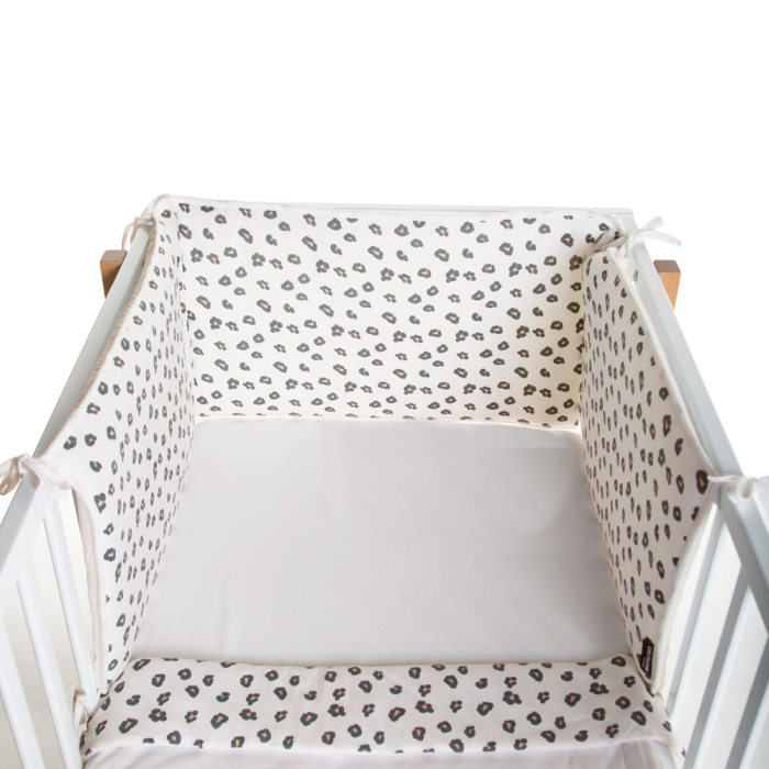 Protectie patut Childhome Jerse 35x170 cm, Leopard [3]