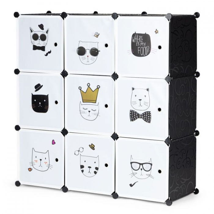 Raft modular cu 9 compartimente pentru camera copilului Ecotoys 09D [3]