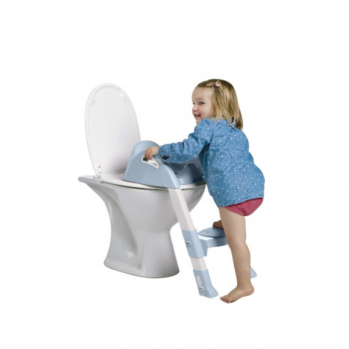 Reductor pentru toaleta cu scarita Kiddyloo Baby blue [4]