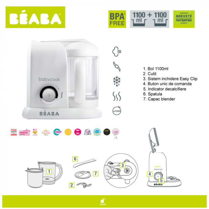 Robot Beaba Babycook Solo White/Silver [8]