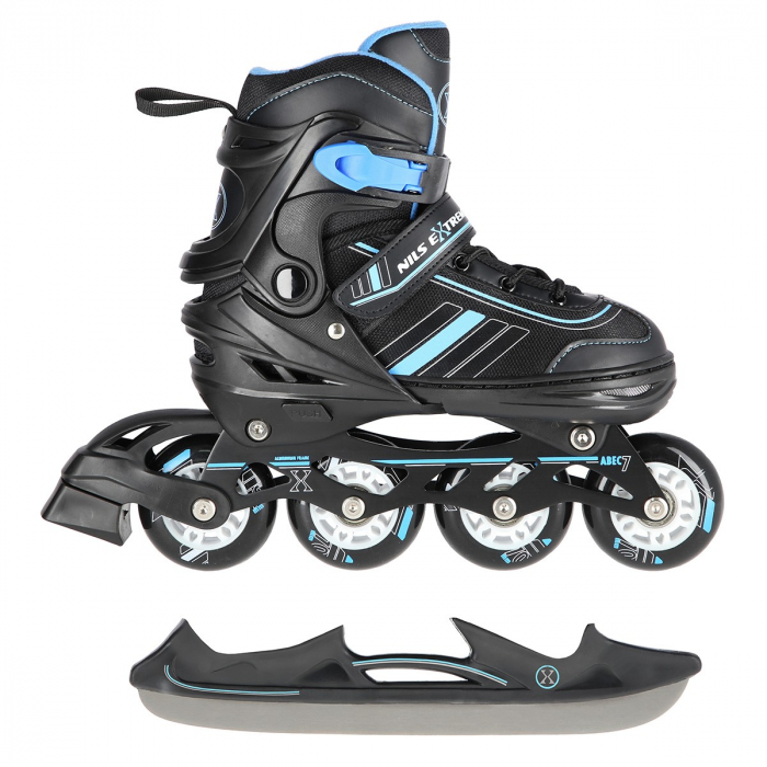 Role Reglabile 2in1 Nils Extreme NH18191 Negru/Albastru [7]