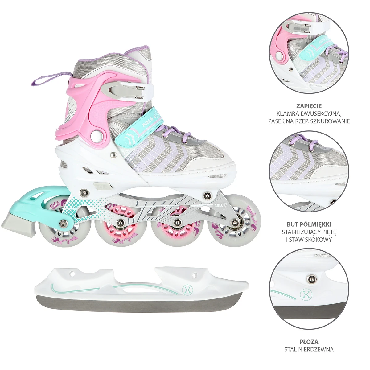 Role Reglabile 4in1 Nils Extreme NH18192 Roz [15]