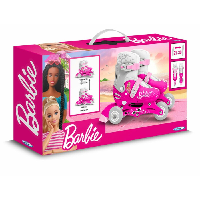 Role, Stamp, De la incepator la avansat, cu 3 roti, Ajustabile, Inchidere prin velcro, cu frana, Marime 27-30, Barbie [7]