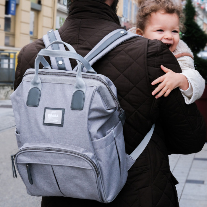 Rucsac de infasat Beaba Wellington Heather Grey [2]