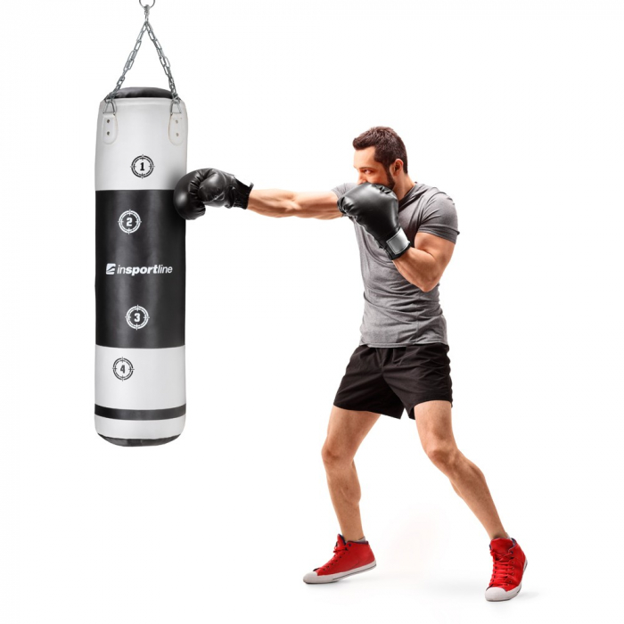 Sac de box inSPORTline Robkin 33 kg Negru/Alb [5]