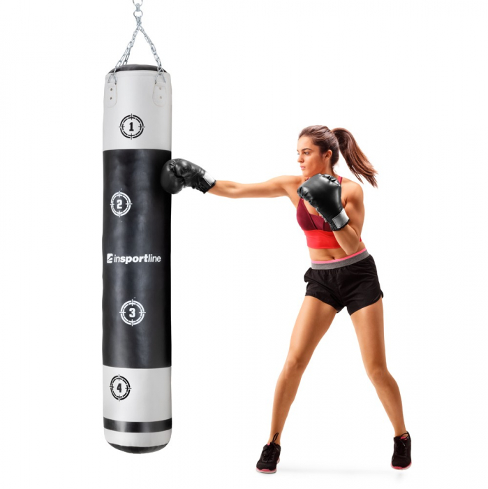 Sac de box inSPORTline Robkin 50 kg Negru/Alb [5]