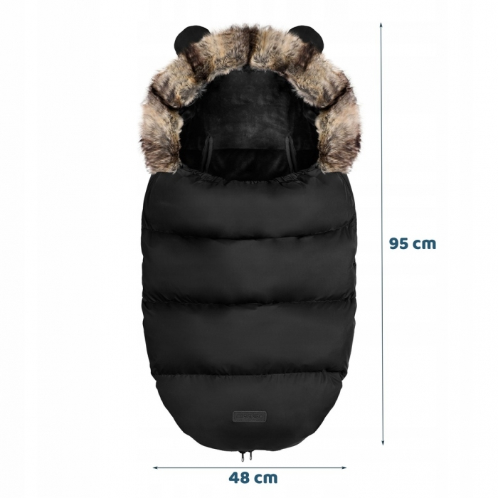 Sac de dormit 95 x 48 cm Ricokids Elmi 720008 - Negru [7]