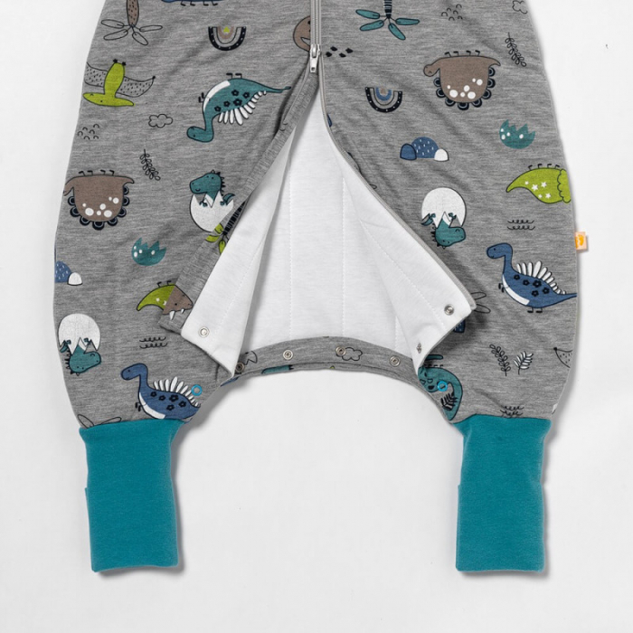 Sac de dormit cu picioruse si talpa antiderapanta Dinosaur 70 cm + manseta 1.0 Tog - Slumbersac [3]