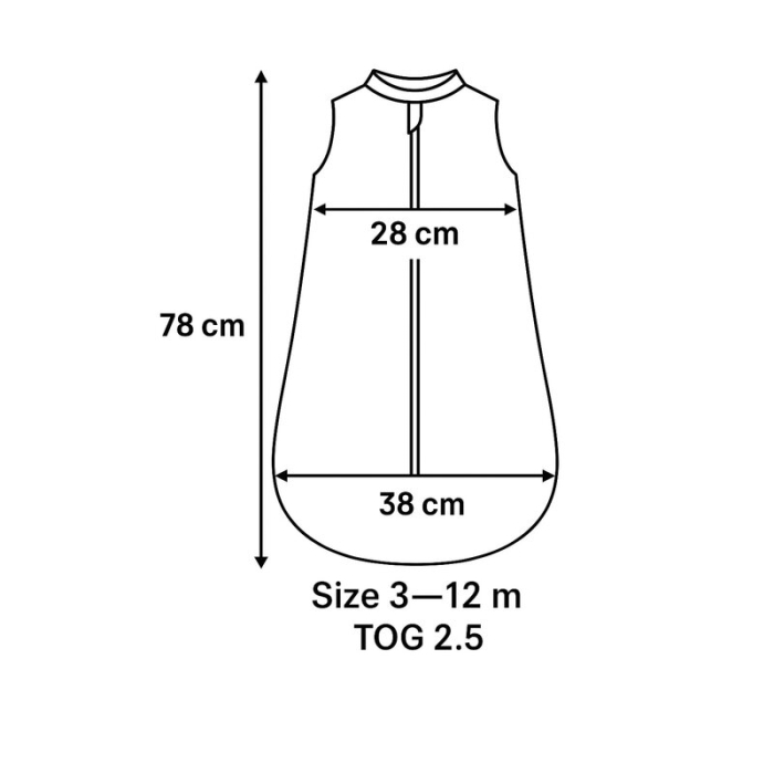 Sac de dormit, MimiNu, Premium, din bumbac interlock, cu fermoar, 3 - 12 luni, 2.5 Tog, Soft Beige [2]