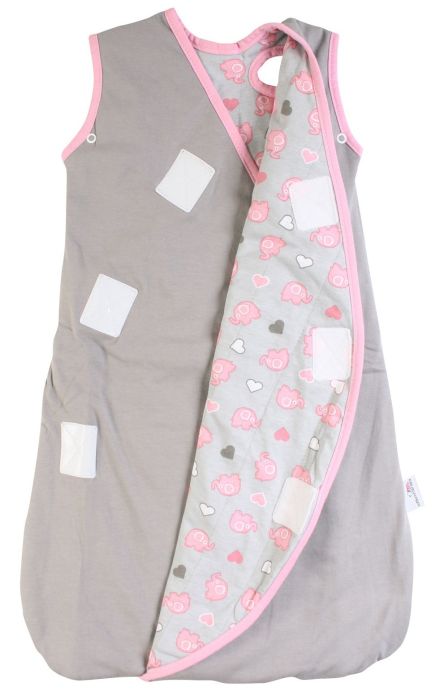 Sac de dormit multifunctional Grey Pink Elephant Travel 6-18 luni 2.5 Tog - Slumbersac [2]