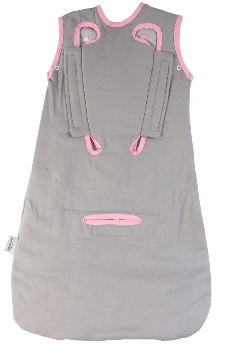 Sac de dormit multifunctional Grey Pink Elephant Travel 6-18 luni 2.5 Tog - Slumbersac [3]