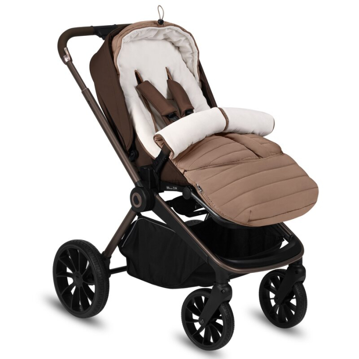 Sac de iarna, Lionelo, Oli, pentru carucior, landou sau scaun auto, 101x45 cm, Impermeabil, Rezistent pana la -20 grade, Extensibil, Maro [12]