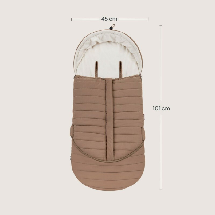 Sac de iarna, Lionelo, Oli, pentru carucior, landou sau scaun auto, 101x45 cm, Impermeabil, Rezistent pana la -20 grade, Extensibil, Maro [21]