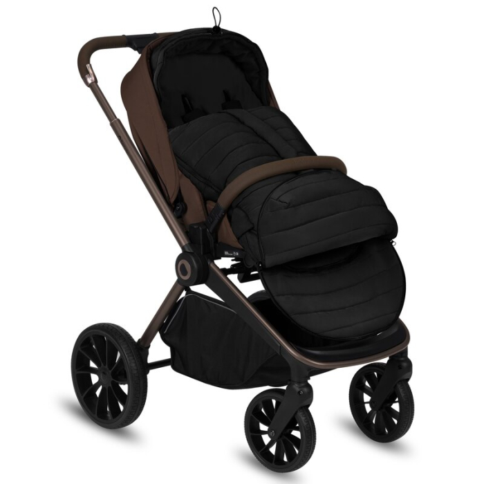 Sac de iarna, Lionelo, Oli, pentru carucior, landou sau scaun auto, 101x45 cm, Impermeabil, Rezistent pana la -20 grade, Extensibil, Negru [10]