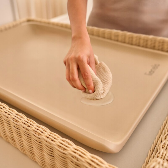 Saltea de infasat, Lionelo, Megs, Moale, Utilizabil si fara husa, Impermeabila, Design ergonomic, 70x49 cm, Fara BPA, 0 luni+, Bej [10]