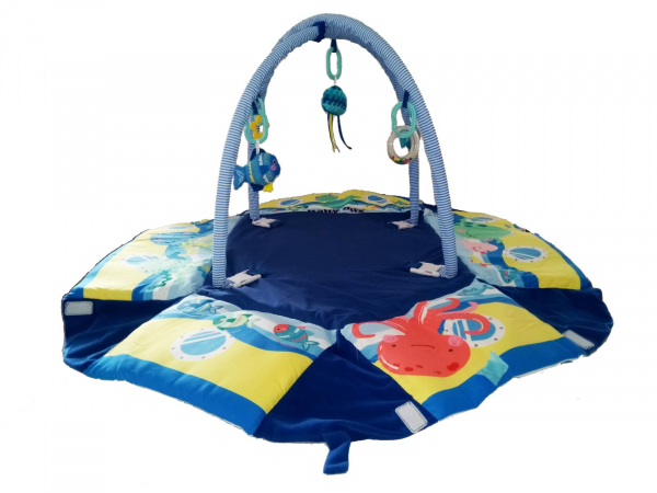 Saltea de joaca cu protectii laterale Boat - Baby Mix [4]