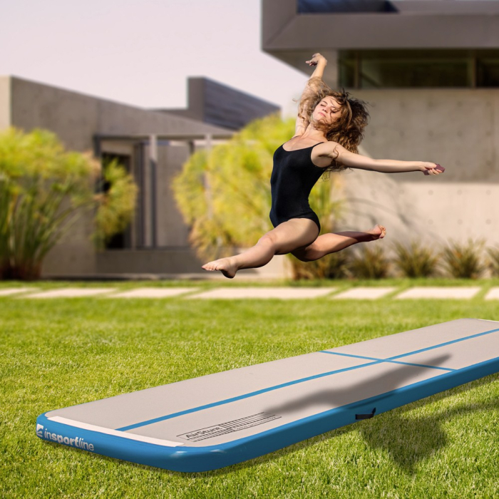Saltea gonflabila gimnastica inSPORTline Airstunt 300 x 100 x 10 cm, Alb [2]