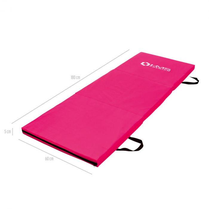 Saltea pliabila 1800x600 mm Roz, HMS Premium MGS02 [11]