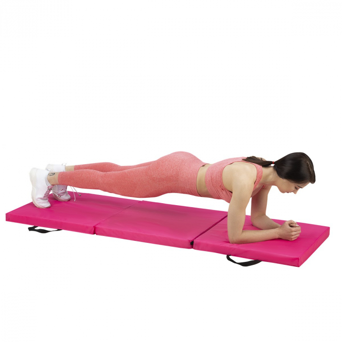 Saltea pliabila 1800x600 mm Roz, HMS Premium MGS02 [13]