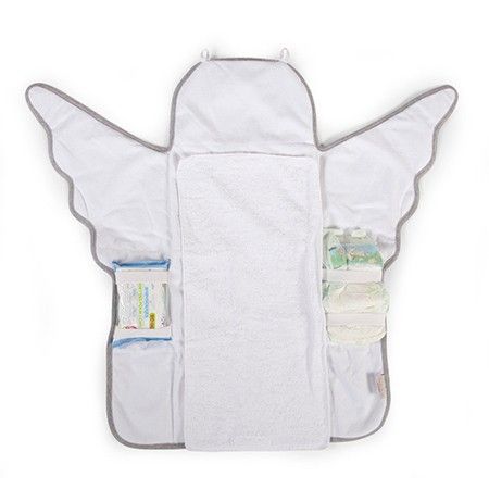 Salteluta de infasat portabila Angel Jersey Grey - Childhome [4]