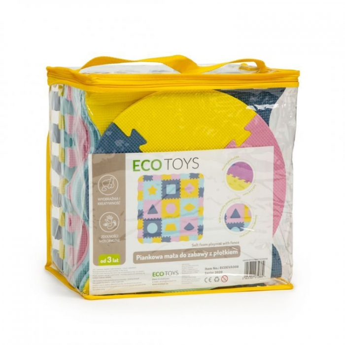 Salteluta de joaca cu pereti, 25 elemente ECOEVA008 - Multicolora [4]