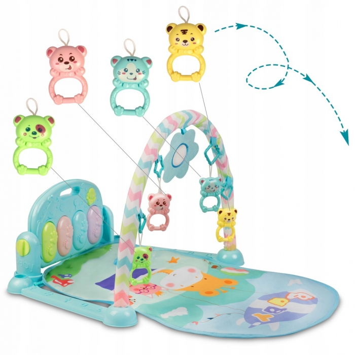 Salteluta de joaca cu pian Ricokids 7314 - Albastru [3]