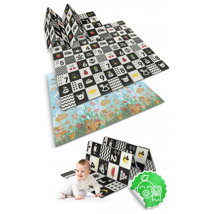 Salteluta de joaca din spuma 200 x 180 x 1 cm Nukido NK-340 Ocean-Numbers [2]