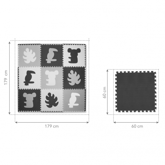 Salteluta de joaca pentru copii tip puzzle 179 x 179 cm Kidwell SENSO Tropical [6]