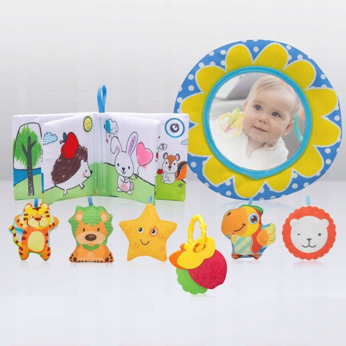 Salteluta interactiva, Lionelo, Anika, cu jucarii, Oglinda, Perna,  Multicolor [9]