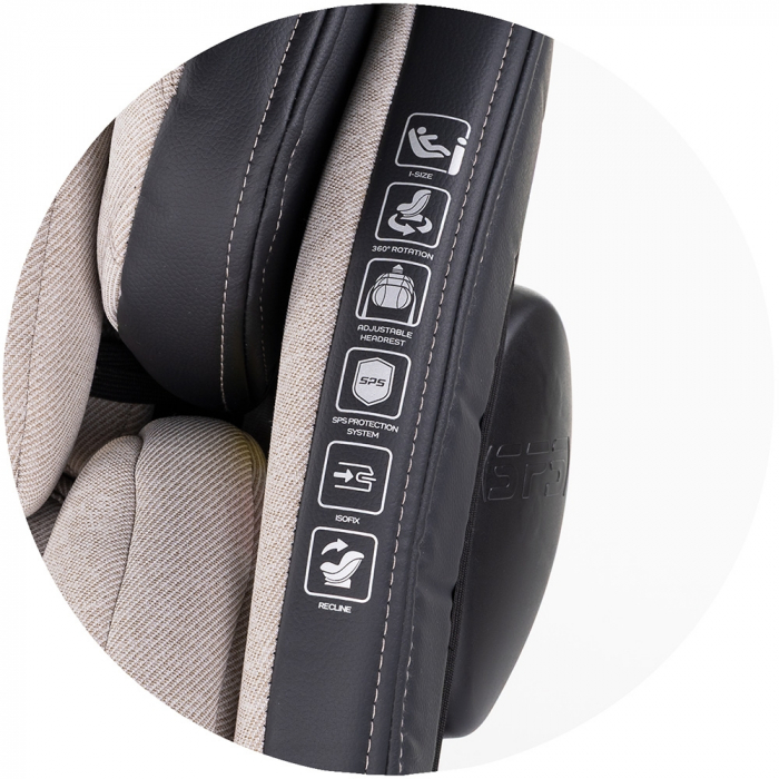 Scaun auto Chipolino Hypnotic I-Size 40-150 cm cu sistem Isofix si sezut rotativ [14]