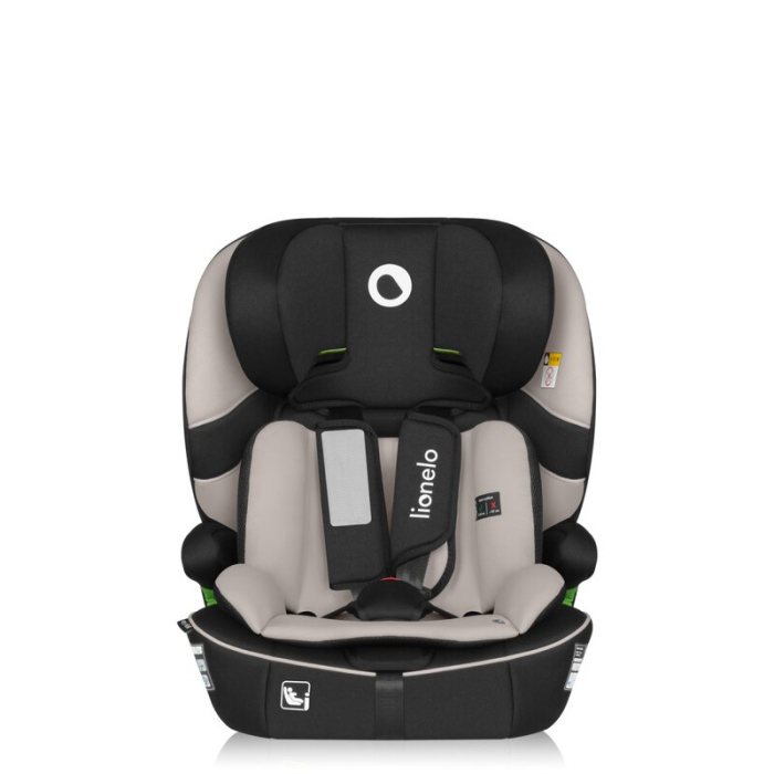 Scaun auto i-Size, Lionelo, Billy , 76 - 150 cm, 1/2/3, Isofix + top tether, Tetiera reglabila in 10 pozitii, Insertie ergonomica, Tapiterie lavabila, Testat la impact, Baza lata, Bej [7]