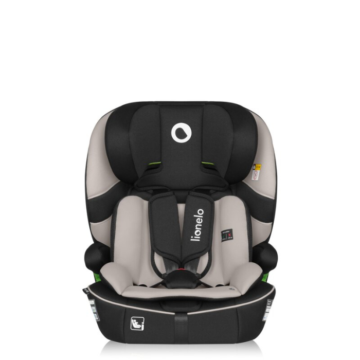 Scaun auto i-Size, Lionelo, Billy , 76 - 150 cm, 1/2/3, Isofix + top tether, Tetiera reglabila in 10 pozitii, Insertie ergonomica, Tapiterie lavabila, Testat la impact, Baza lata, Bej [6]