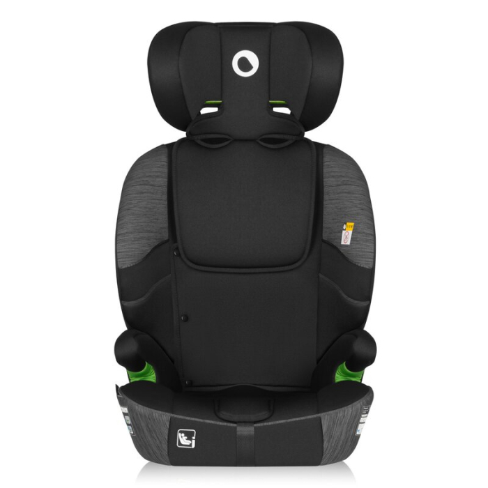 Scaun auto i-Size, Lionelo, Levi Fix, 76 - 150 cm, 1/2/3, ISOFIX + Top Tether, Tetiera reglabila in 10 pozitii, Insertie ergonomica Dri-Seat, Tapiterie lavabila, Negru/Gri [10]