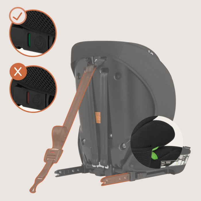 Scaun auto i-Size, Lionelo, Levi Fix, 76 - 150 cm, 1/2/3, ISOFIX + Top Tether, Tetiera reglabila in 10 pozitii, Insertie ergonomica Dri-Seat, Tapiterie lavabila, Negru [16]