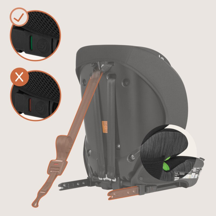 Scaun auto i-Size, Lionelo, Levi Fix, 76 - 150 cm, 1/2/3, ISOFIX + Top Tether, Tetiera reglabila in 10 pozitii, Insertie ergonomica Dri-Seat, Tapiterie lavabila, Negru/Gri [16]
