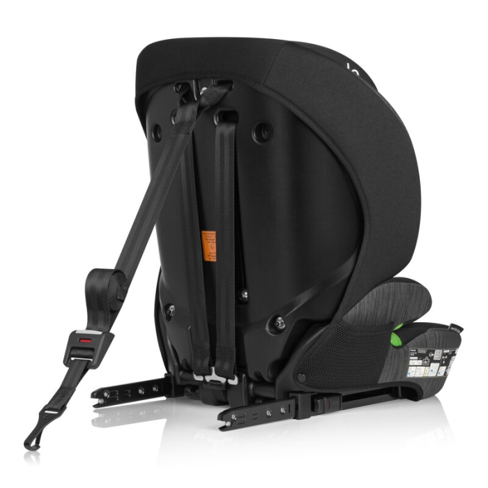 Scaun auto i-Size, Lionelo, Levi Fix, 76 - 150 cm, 1/2/3, ISOFIX + Top Tether, Tetiera reglabila in 10 pozitii, Insertie ergonomica Dri-Seat, Tapiterie lavabila, Negru/Gri [12]