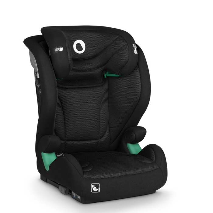 Scaun auto, Lionelo, i-Size Igo, 100- 150 cm, cu isofix, Protectie laterala, Ajustare spatar in 2 pozitii, Tetiera Tri-Guard reglabila in 11 pozitii,  Negru [3]