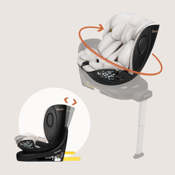 Scaun auto, Lionelo, Moxie Next, i-Size, 40-105 cm, Tetiera reglabila pe 8 trepte, Inclinare spatar in 5 pozitii, Carcasa ventilata, Din bambus, Protectie avansata, Husa detasabila, Conform cu R129, B [20]