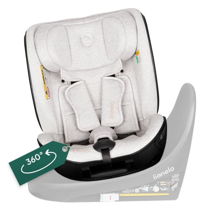 Scaun auto, Lionelo, Moxie Next, i-Size, 40-105 cm, Tetiera reglabila pe 8 trepte, Inclinare spatar in 5 pozitii, Carcasa ventilata, Din bambus, Protectie avansata, Husa detasabila, Conform cu R129, B [18]