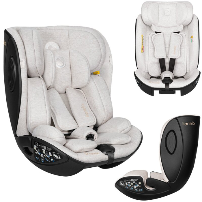 Scaun auto, Lionelo, Moxie Next, i-Size, 40-105 cm, Tetiera reglabila pe 8 trepte, Inclinare spatar in 5 pozitii, Carcasa ventilata, Din bambus, Protectie avansata, Husa detasabila, Conform cu R129, B [3]
