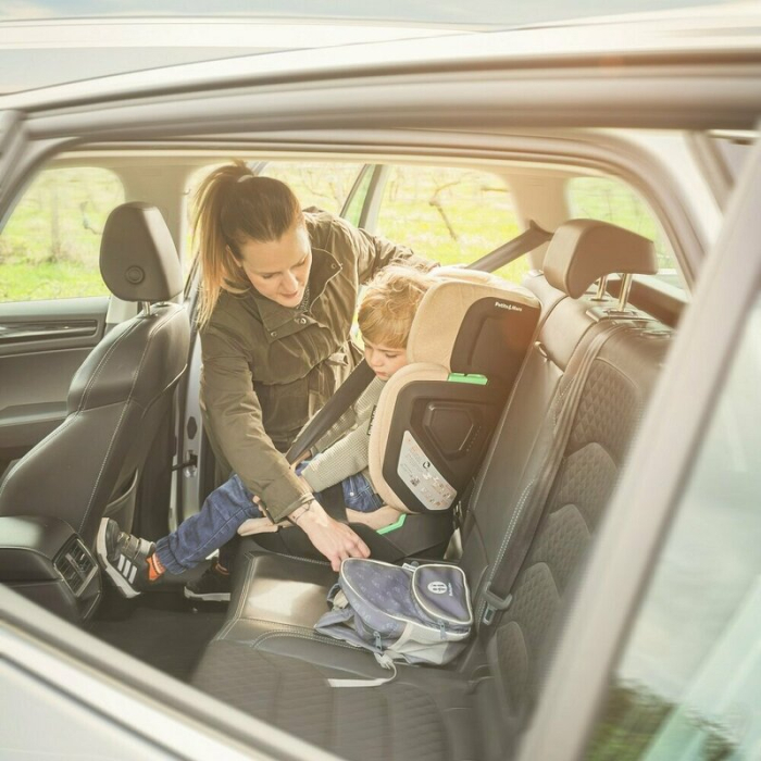 Scaun auto, Petite&Mars, Flex Pro i-Size, Orientare in directia sensului de mers, Tetiera reglabila in 8 pozitii, cu Isofix, Pliabil, R129, 100-150 cm, 3-12 ani, Gri [5]